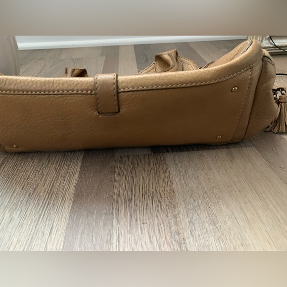 Cole Hann Gold metallic Tan Leather Handbag - Picture 6 of 9